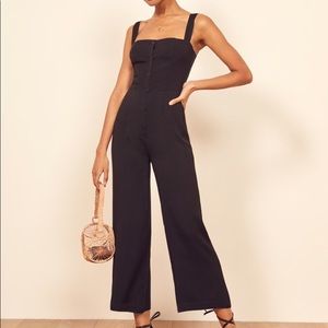 Reformation Black Della Jumpsuit - size 4